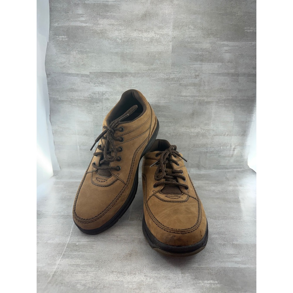 Rockport Men MWT17 XW World Tour Classic Tan Leather Walking Shoes Size 10.5 XW